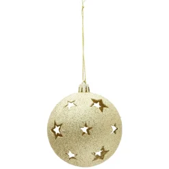 Gifi Boule de Noël dorée déco étoile Ø8 cm^ Décoration Sapin