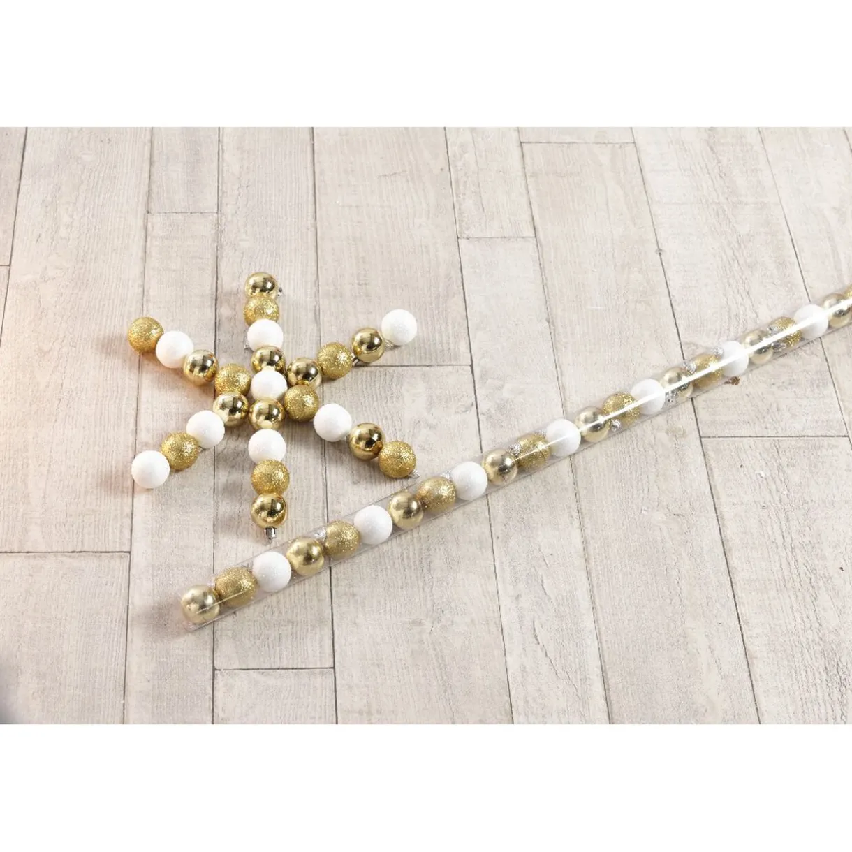 Gifi Boule de Noël dorée et blanche x25^ Décoration Sapin