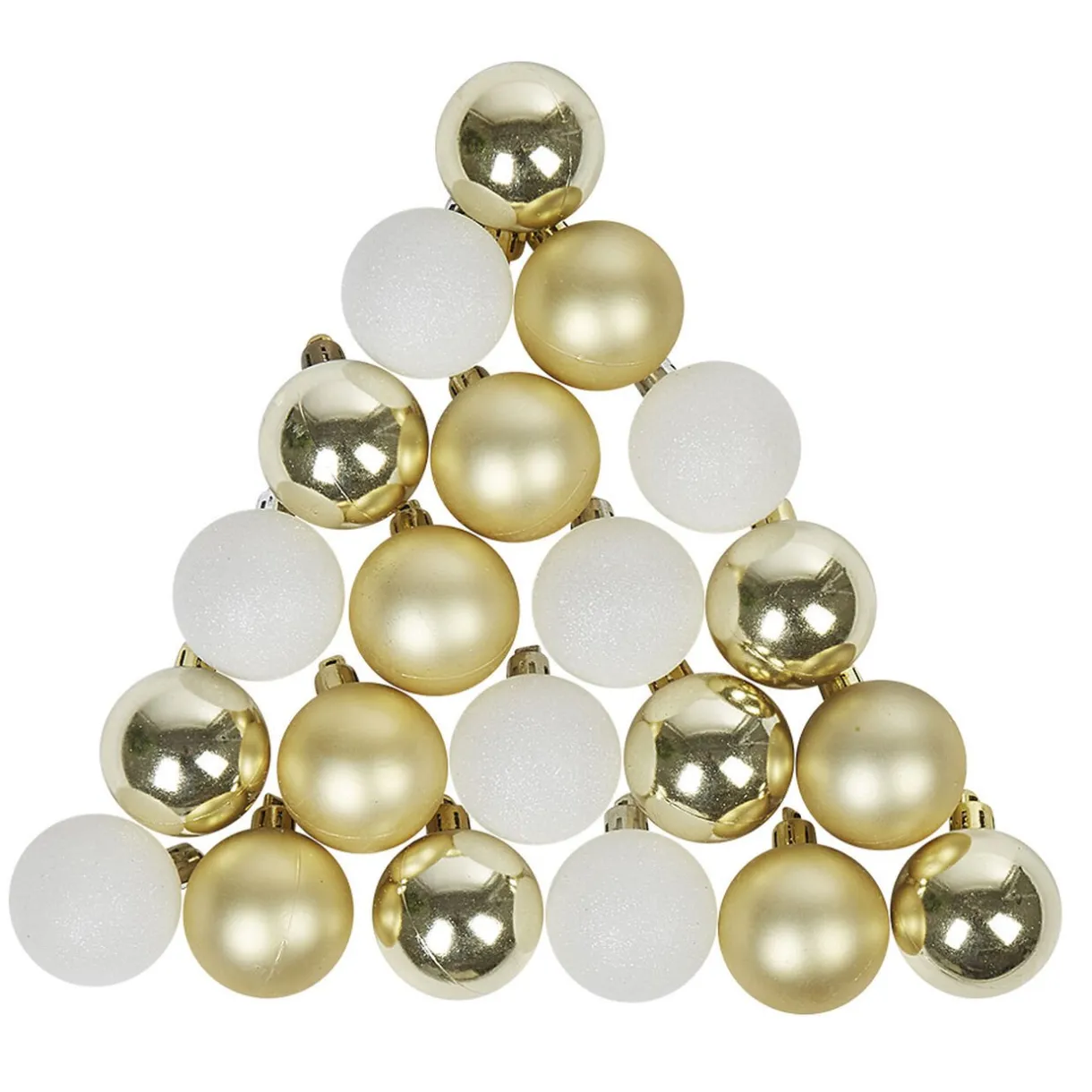 Gifi Boule de Noël dorée et blanche x25^ Décoration Sapin