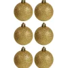 Gifi Boule de Noël dorée pailletée x6^ Décoration Sapin