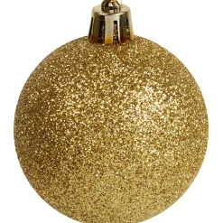 Gifi Boule de Noël dorée pailletée x6^ Décoration Sapin