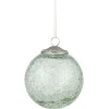 Gifi Boule de Noël effet craquelé vert transparent Ø8 cm^ Décoration Sapin