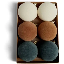 Gifi Boule de Noël effet velours Ø8cm x6^ Décoration Sapin