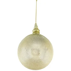 Gifi Boule de Noël en acrylique beige doré Ø10 cm^ Décoration Sapin