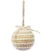 Gifi Boule de Noël en jute Ø8cm^ Décoration Sapin