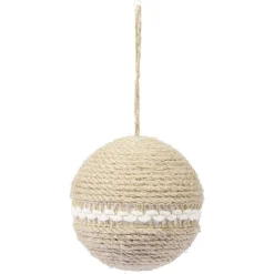 Gifi Boule de Noël en jute Ø8cm^ Décoration Sapin