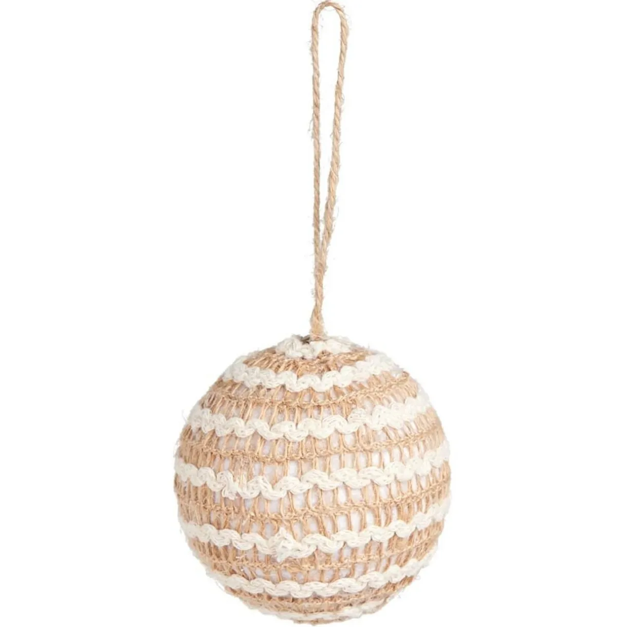 Gifi Boule de Noël en jute Ø8cm - 2 modèles^ Décoration Sapin