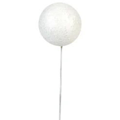 Gifi Boule de Noël en mousse blanche avec crochet de suspension x8^ Décoration Sapin