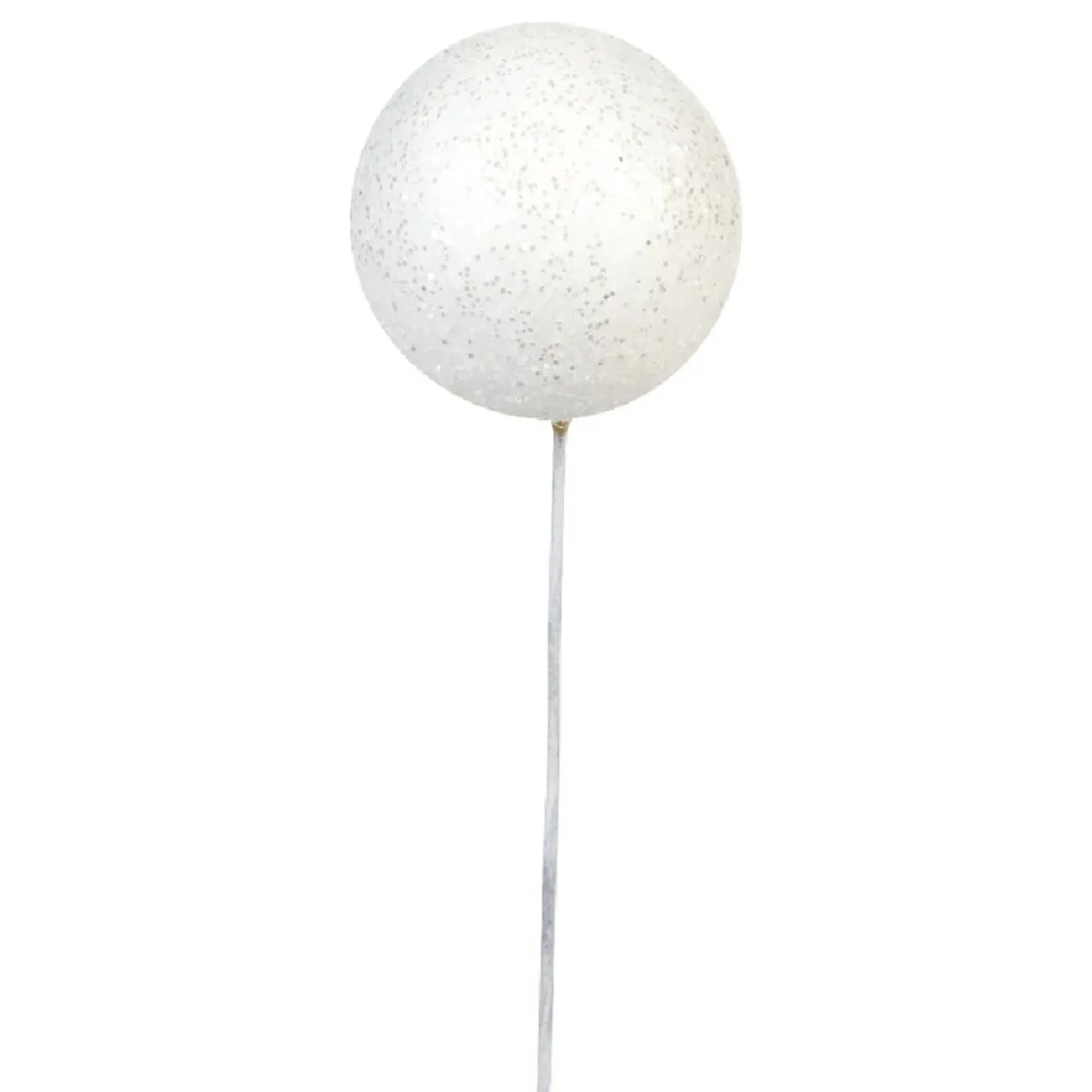 Gifi Boule de Noël en mousse blanche avec crochet de suspension x8^ Décoration Sapin