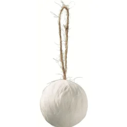 Gifi Boule de Noël en plume et lien en jute^ Décoration Sapin
