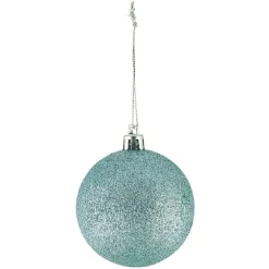 Gifi Boule de Noël en pvc bleu pailleté^ Décoration Sapin