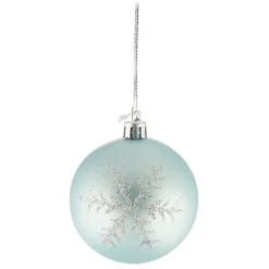 Gifi Boule de Noël en pvc bleu pailleté^ Décoration Sapin