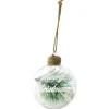 Gifi Boule de Noël en verre avec décor nature vintage^ Décoration Sapin