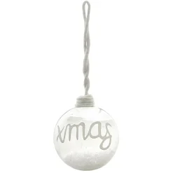 Gifi Boule de Noël en verre avec flocons^ Décoration Sapin