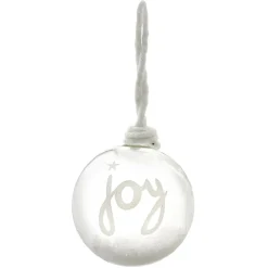 Gifi Boule de Noël en verre avec flocons^ Décoration Sapin