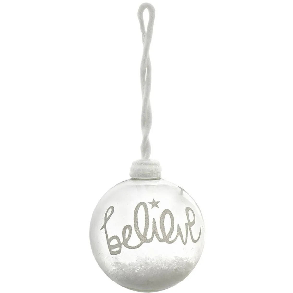 Gifi Boule de Noël en verre avec flocons^ Décoration Sapin