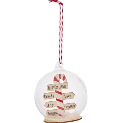 Gifi Boule de Noël en verre avec panneaux à poser ou suspendre Ø8cm^ Décoration Sapin