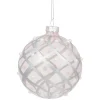 Gifi Boule de Noël en verre dessin argenté Ø8^ Décoration Sapin