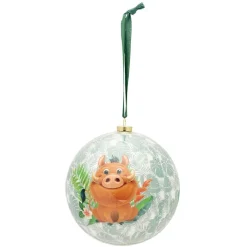 Gifi Boule de Noël en verre Disney Le Roi Lion verte et blanche Ø9,5cm^ Décoration Sapin