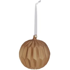Gifi Boule de Noël en verre dépoli marron Ø8cm^ Décoration Sapin