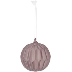 Gifi Boule de Noël en verre dépoli rose foncé Ø8cm^ Décoration Sapin