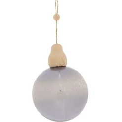 Gifi Boule de Noël en verre effet givre bleu et blanc^ Décoration Sapin