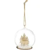 Gifi Boule de Noël en verre intérieur paysage^ Décoration Sapin