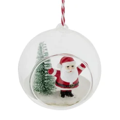 Gifi Boule de Noël en verre ouverte avec décor intérieur Ø8cm- 3 modèles