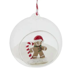 Gifi Boule de Noël en verre ouverte avec décor intérieur Ø8cm- 3 modèles