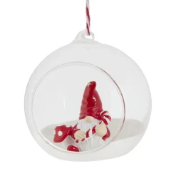 Gifi Boule de Noël en verre ouverte avec décor intérieur Ø8cm- 3 modèles