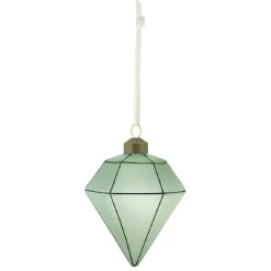 Gifi Boule de Noël en verre teinté forme graphique^ Décoration Sapin