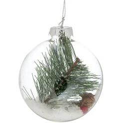 Gifi Boule de Noël en verre transparent x6^ Décoration Sapin