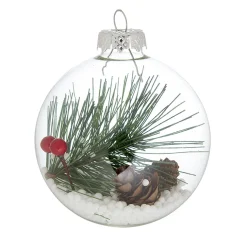 Gifi Boule de Noël en verre transparent x6^ Décoration Sapin