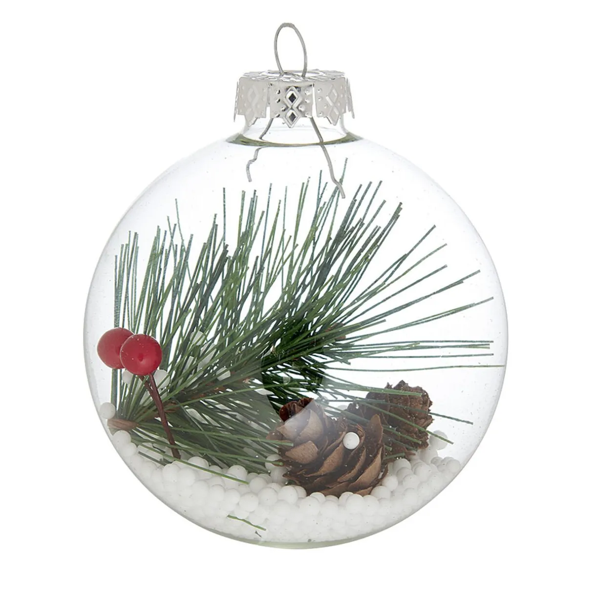 Gifi Boule de Noël en verre transparent x6^ Décoration Sapin