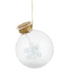 Gifi Boule de Noël flocon de neige en verre Ø8x10 cm^ Décoration Sapin