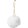 Outlet Gifi Boule de Noël fourrure blanche Ø6cm