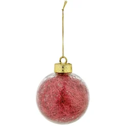 Sale Gifi Boule de Noël garnie de cheveux d'ange