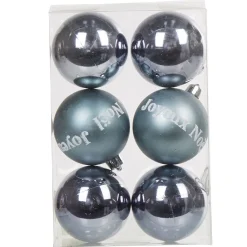 Gifi Boule de Noël grise x 6^ Décoration Sapin