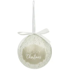 New Gifi Boule de Noël motif et inscription Merry Christmas Ø8 cm