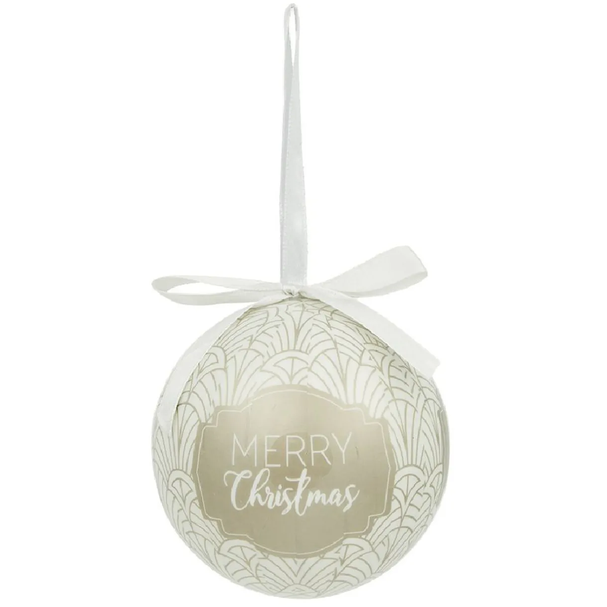New Gifi Boule de Noël motif et inscription Merry Christmas Ø8 cm