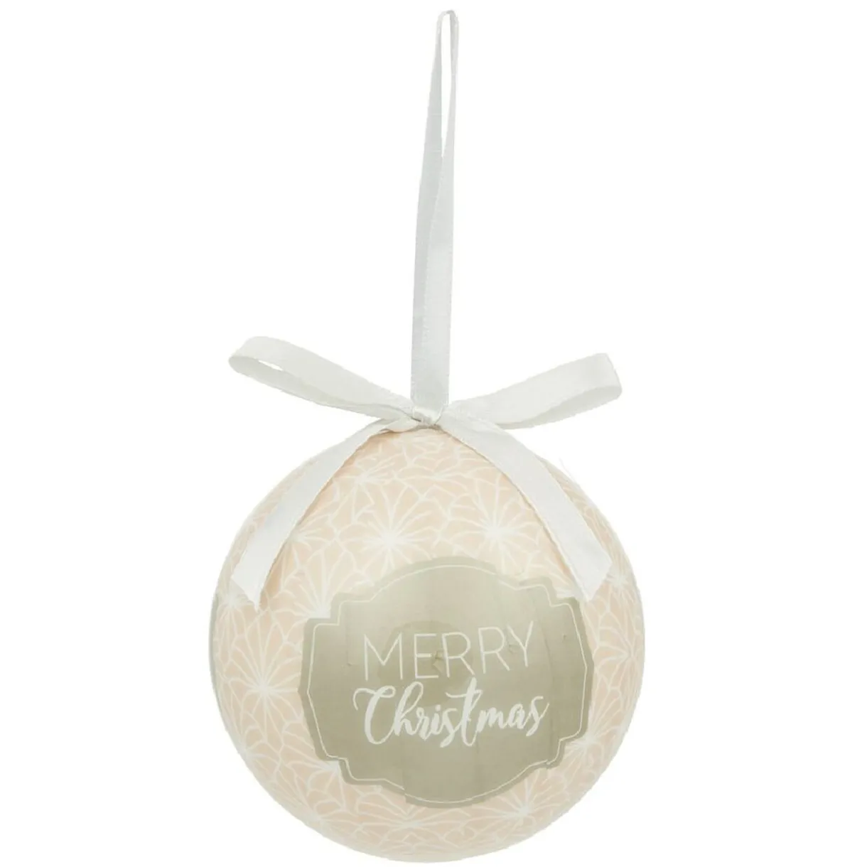 New Gifi Boule de Noël motif et inscription Merry Christmas Ø8 cm