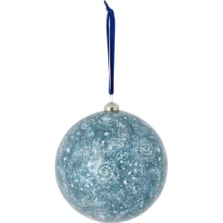 Gifi Boule de Noël motif galaxie bleu et blanc Ø8cm^ Décoration Sapin