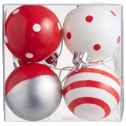 Gifi Boule de Noël motif traditionnel x 4^ Décoration Sapin
