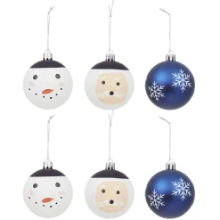 Gifi Boule de Noël Neige Boréal Ø6 cm x6^ Décoration Sapin