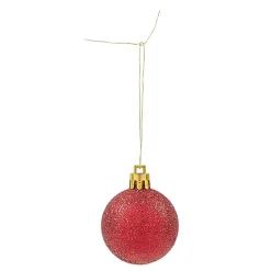 Gifi Boule de Noël pailleté rouge gris blanc x25^ Décoration Sapin