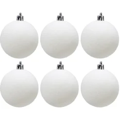 Clearance Gifi Boule de Noël pailletée blanche Ø6cm x6