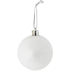 Gifi Boule de Noël paillette blanche Ø6cm x3^ Décoration Sapin