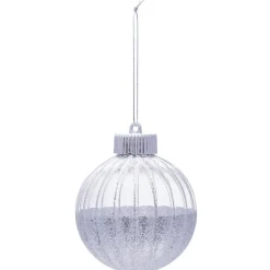 Gifi Boule de Noël paillettée en plastique^ Décoration Sapin