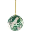 Gifi Boule de Noël Paradise motif tropical perroquet papillon blanc vert^ Décoration Sapin