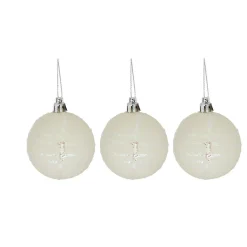 Gifi Boule de Noël pastel à rayures pailletées x 6^ Décoration Sapin